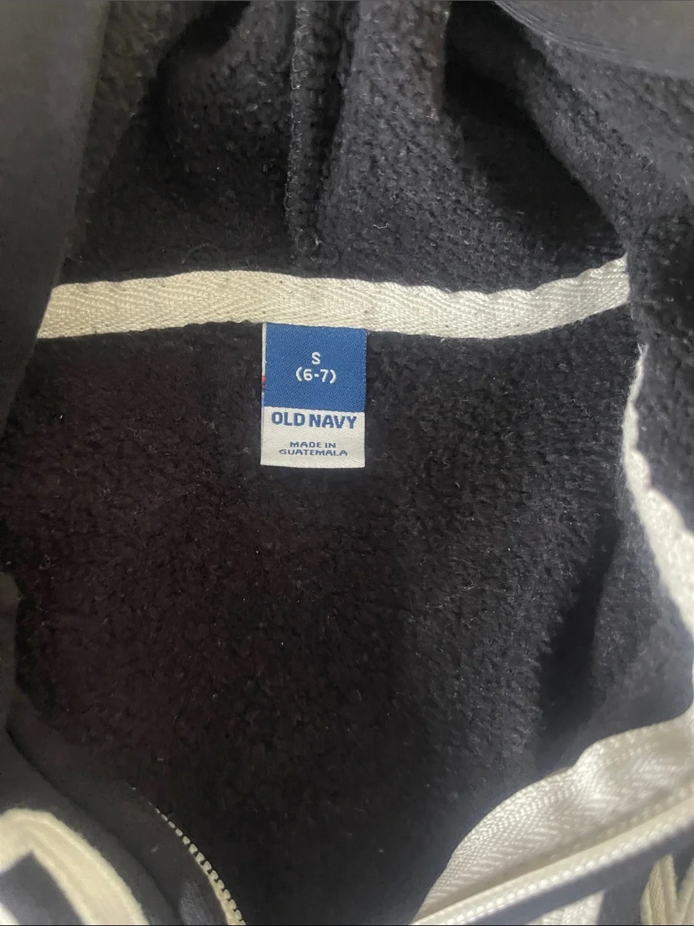 Old Navy Black Boy’s Full-Zip Hoodie with Logo